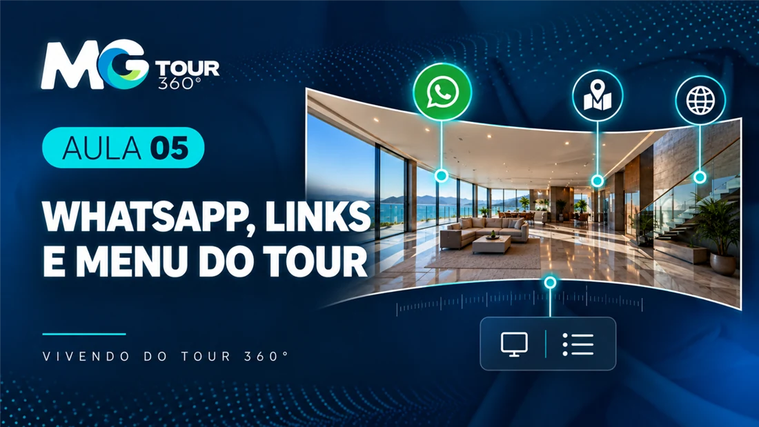 Capa da aula 05: WhatsApp, links e menu do tour